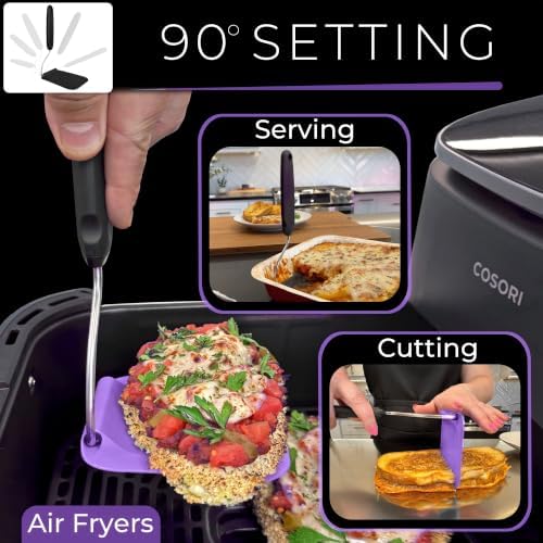 Adjustable Angle Spatula PPSU Material – Flexible Cooking Egg Flipper & Fish Spatula for Pancakes & Indoor Griddles – Swappable Heat-Resistant Thin Heads Spatula - Non-Stick Cookware Safe