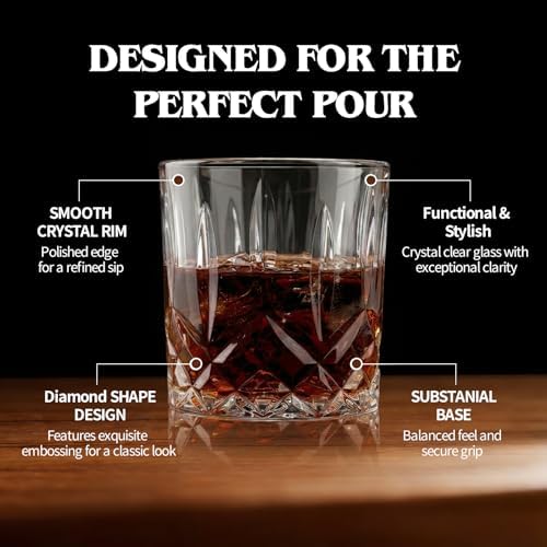 Moretoes Crystal Cocktail Glasses Drinking Glasses Set of 12 Glass Cups