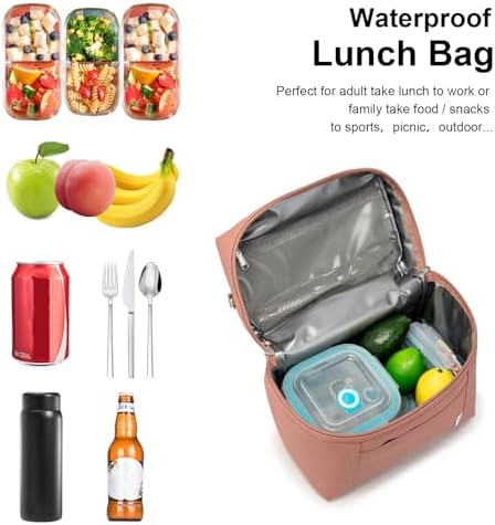 NOL Insulated Lunch Bags for Women Cooler Bag Lightweight Nylon Waterproof Lunch Box for Work