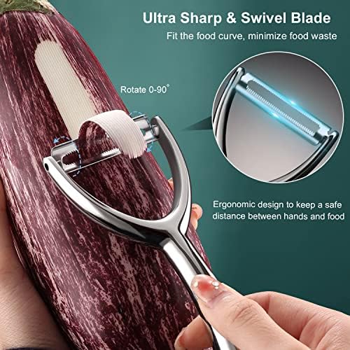 SUCCFLY Vegetable Peeler Stainless Steel, Premium Potato Peeler for Kitchen