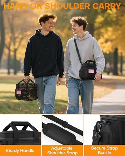 HOTOR Lunch Box Men Women Tactical Insulated Lunch Bag Black 8L