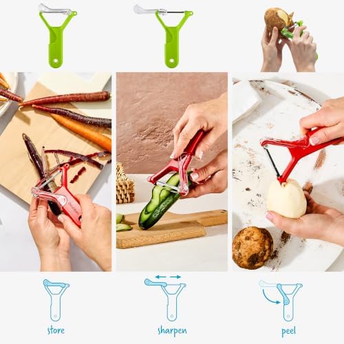 Dreamfarm Sharple Y Self-Sharpening Vegetable Peeler - Kermit Green