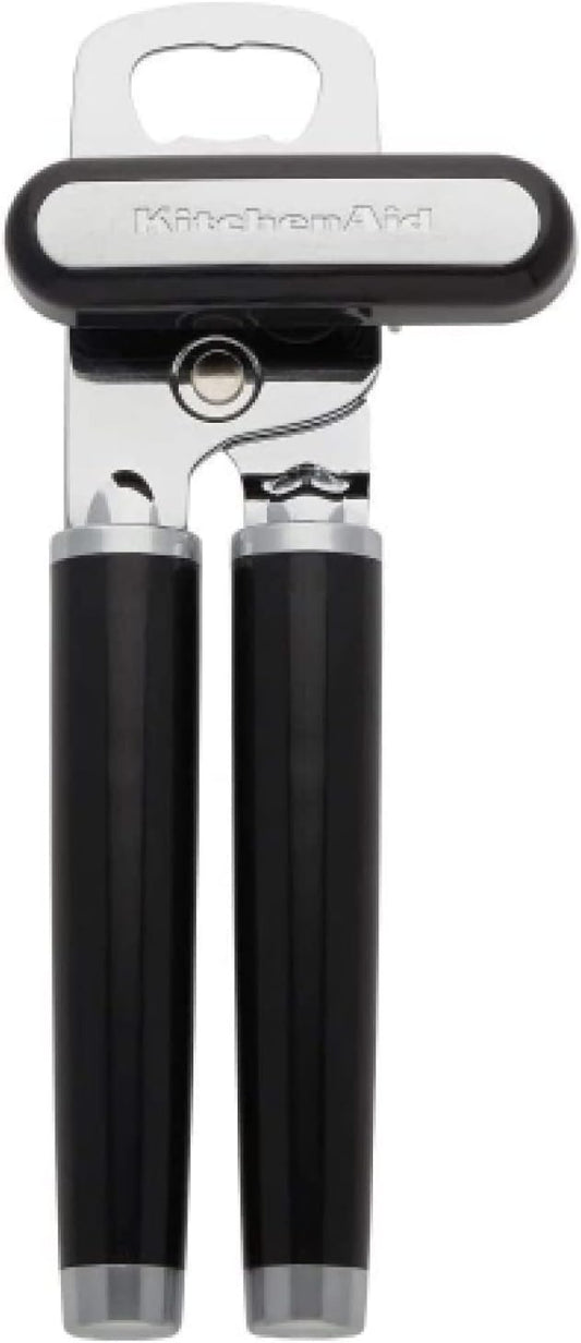 KitchenAid Classic Multifunction Can Opener and Bottle Opener Easy to Use,Razor Sharp Stainless Steel Cutting Wheel,Soft Ergonomic Handles,Black,(Pack of 12)