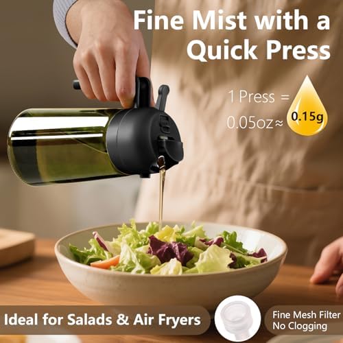 SWEET VIEW 2PCS Olive Oil Dispenser and Oil Sprayer