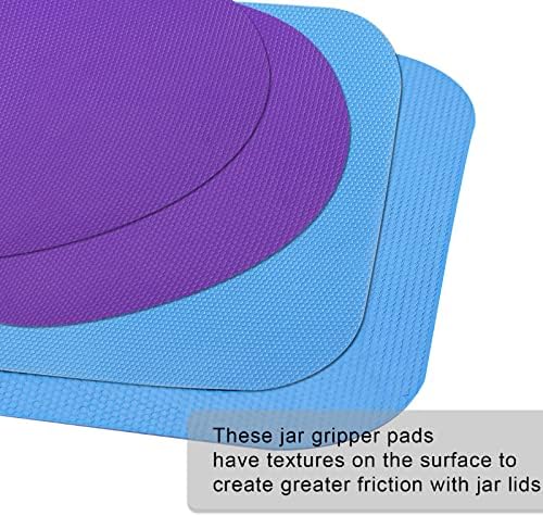 LUTER 4pcs Jar Opener Gripper Pad for Seniors with Weak Hands, Rubber