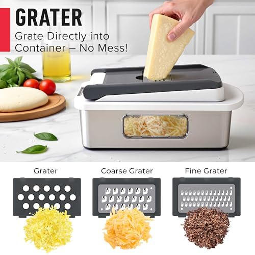 MUELLER HOME Pro-Series 10-in-1, Stainless Steel Multi Vegetable Chopper