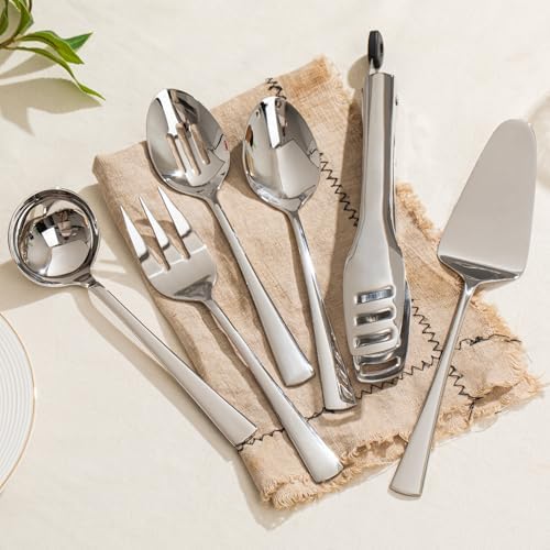 KINGSTONE 8 Piece 18/10 Serving Utensils Set, Stainless Steel Serving Set