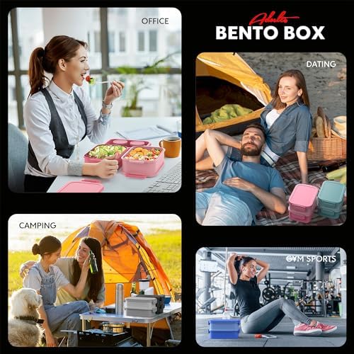 Jelife Adult Bento Box Lunch Box - Large Style Bento Lunch Box for Adults