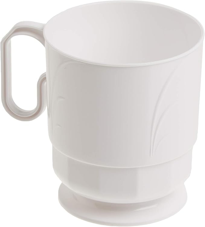 Lillian Signature Collection 40 Count Elegance Coffee Mug, 8-Ounce, White