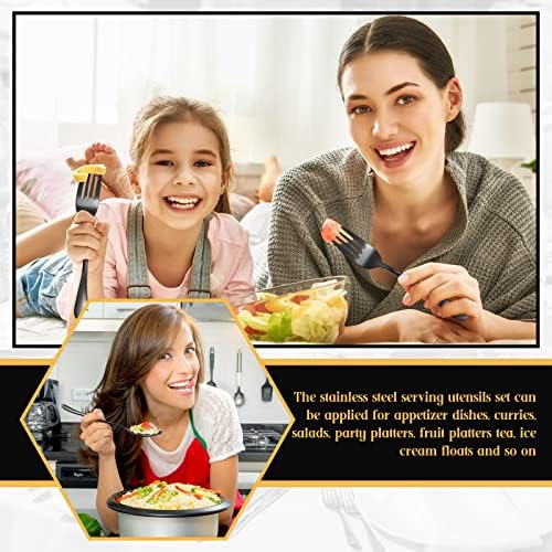 19 Pcs Halloween Serving Utensils Set, Black