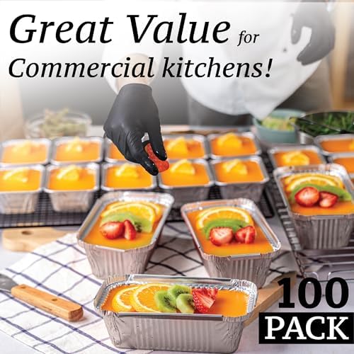 (110 Pack Aluminum Loaf Pans with Lids, Disposable Bread Tins for Baking, Lunch Containers, Single Serve Baking Dishes - Foil Loaf Pans, Aluminum Bread Pans (7.8 x 4.3 x 2 Inches)