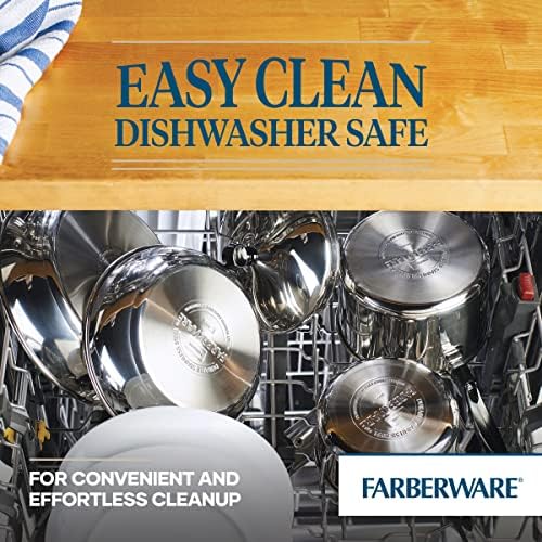 Farberware Classic Stainless Steel 2-Quart Mirror Satin Covered Saucepan,Silver,(Pack of 3)