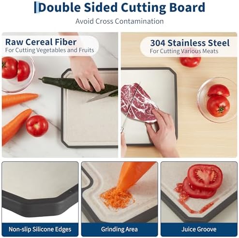 Stainless Steel Cutting Board for Kitchen Metal Chopping Board 15.2"x 10.5"