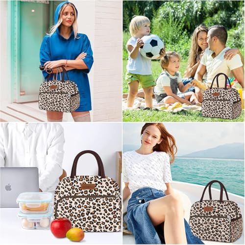 Coobiiya Lunch Box for Women, Reusable Cute Insulated Lunch bag Tote Bags