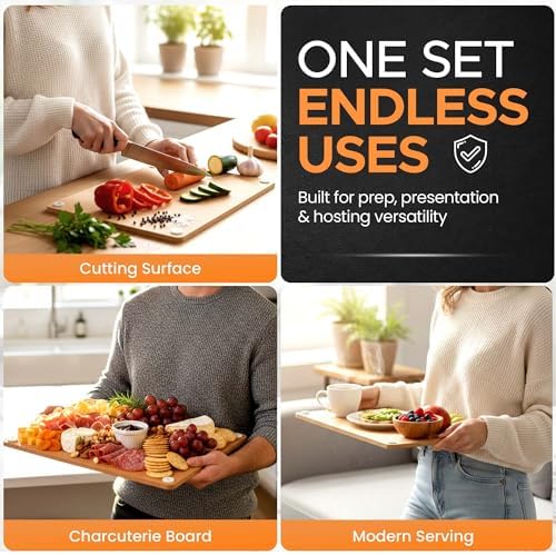 Composite Wood Cutting Board Set of 3, Chopping Board