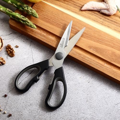 LIVINGO 7.5 Inch Kitchen Scissors Heavy Duty Food Shears 2 Pack