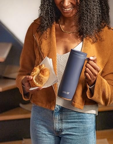 Ello Magnet 18oz Insulated Stainless Steel Travel Mug with Handle, Shadow