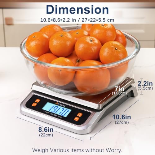 Atogou 88lb Food Scale, Commercial Kitchen Scale Plug-in Usable