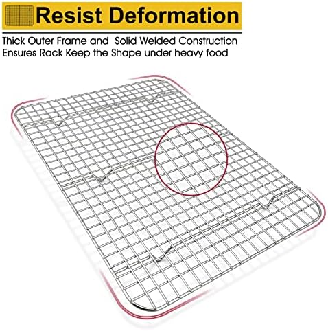 P&P CHEF 15.3 Inch Stainless Steel Cooling Baking Rack Set of 2