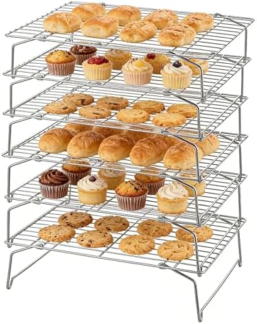 Herogo 6-Tier 15"x10" Stainless Steel Baking Cooling Rack