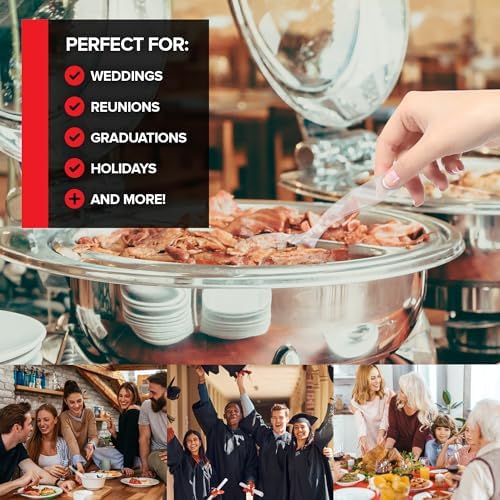 12 Count Clear Plastic Utensils for Catering, Weddings, Holidays, Buffet and Party Use