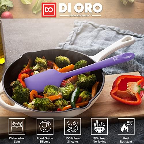 DI ORO Large Silicone Spatula - 600F Heat Resistant, Lavender