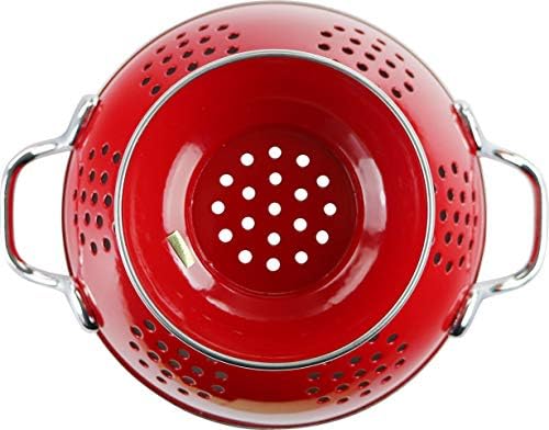 Calypso Basics by Reston Lloyd Powder Coated Enameled Colander, 1 Quart, Red