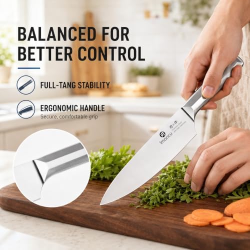 imarku 16PCS High Carbon Stainless Steel Knife Set, Sharp & Durable