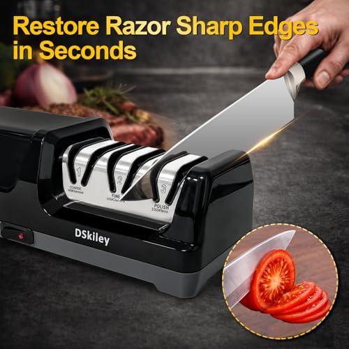 Electric Knife Sharpener for Kitchen,Sharpening, Restore&Polish Chef Knives