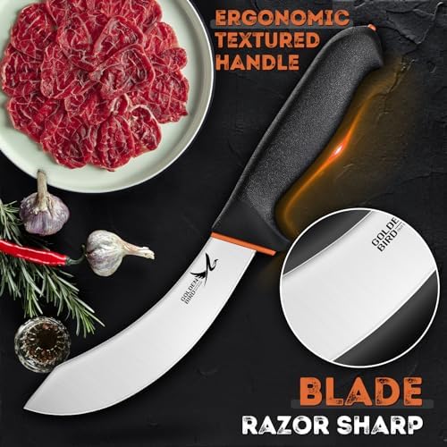 Golden Bird Professional Skinning Knife for Hunting, Meat Cutting - 6 Inch