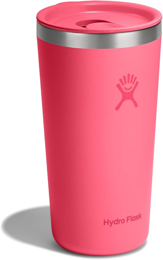 Hydro Flask All Around Tumbler Press-In Lid, Insulated Travel Mug, Stainless Steel Coffee Cup 20 Oz Popstar Pink