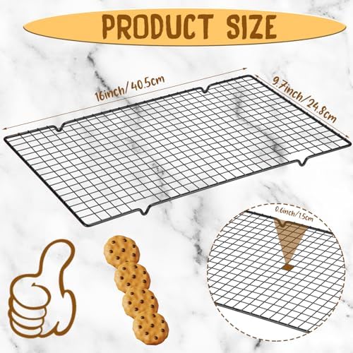 Harloon 3 Pieces Cooling Racks for Baking Wire Grid Set,16 x 9.8 Inch