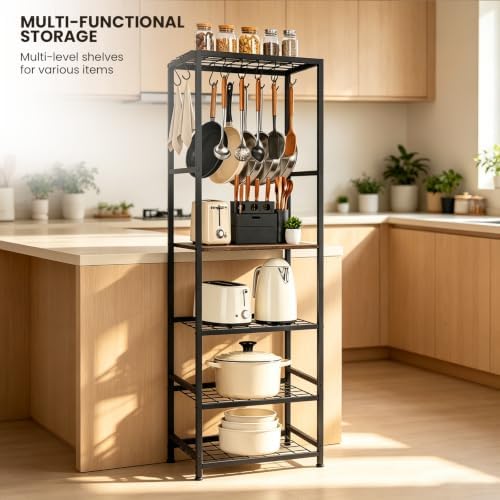 DALEMHOME Pot and Pan Organizer, 5 Tier Kitchen Rack