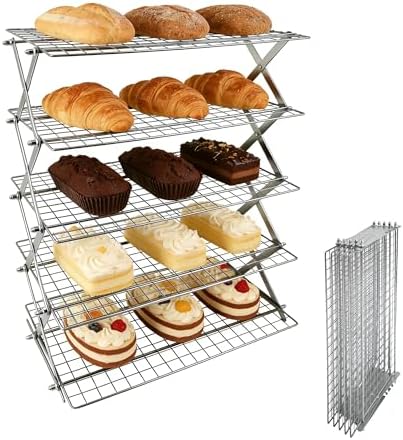 5 Tier Collapsible Cooling Rack Sourdough Cooling Rack 17"x10"