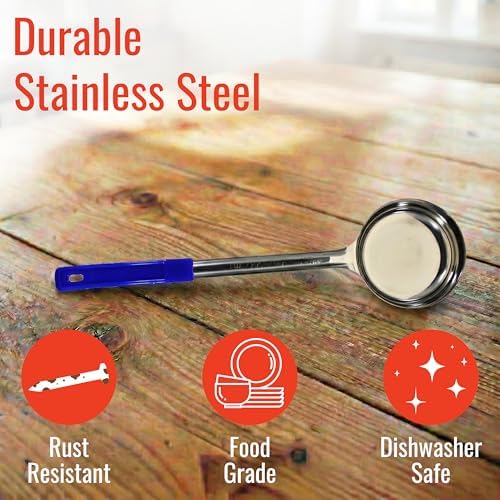 8 oz Solid Stainless Steel Portion Control Ladle Spoodle - [Pack of 12]