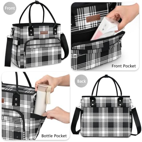 MIYCOO Insulated Lunch Bag Women, Large Tote Lunch Box for Work, 18L