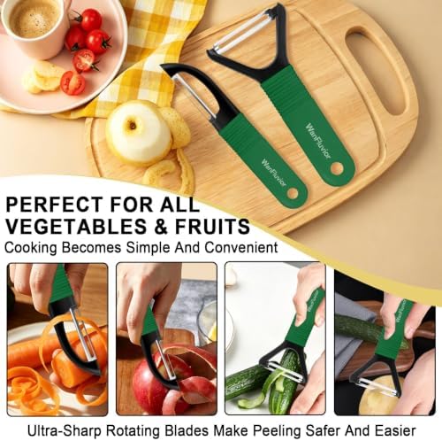 Peelers for Kitchen, Swivel Vegetable Peeler and Y-Shaped Potato Peeler