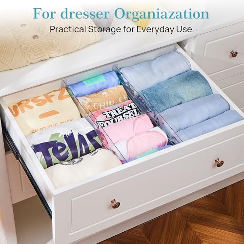 Vtopmart 4" High Drawer Dividers for Clothes, 13"-22" Adjustable, 12 pack