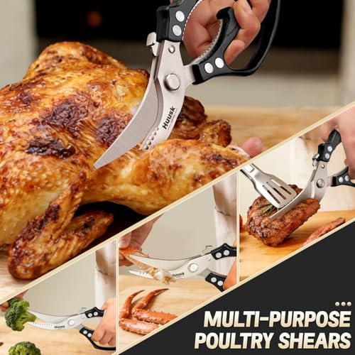 Huusk Kitchen Scissors All Purpose – Japanese Heavy Duty Poultry Shears