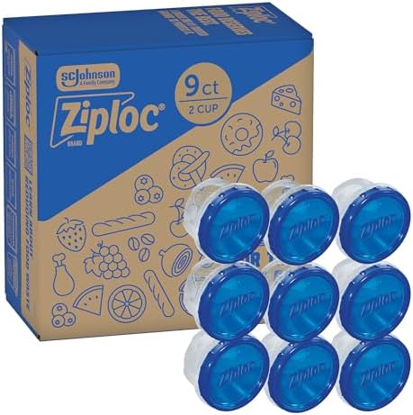 Ziploc Twist N Loc Leak-Proof Food Storage Containers, Small, 9 Count