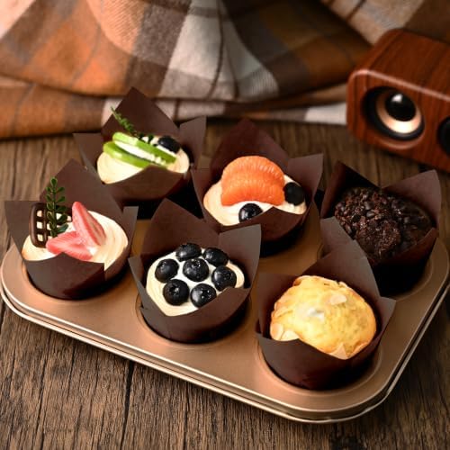 120pcs Tulip Cupcake Liners for Baking Cups, Premium Muffin Liners Holders
