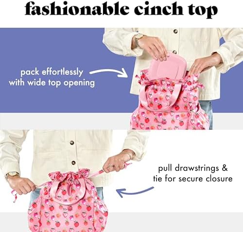 Fit & Fresh Cromwell Cinch Insulated Lunch Bag for Women w/Containers