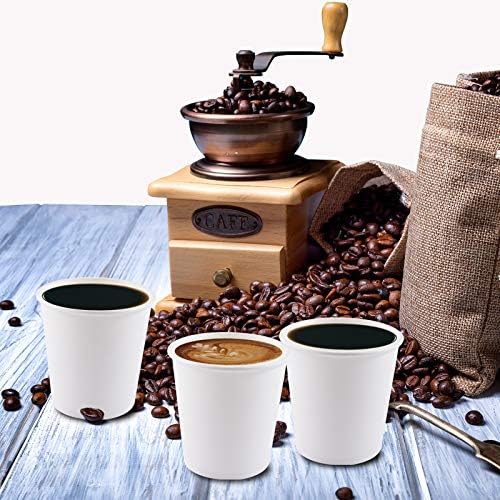 Turbo Bee 4 oz Paper Cups 300 Pack, Disposable Espresso Shot Cups, Small Coffee Tasting Cups, White Mini Paper Cups for Drink Samples, Espresso, Tea, Snacks, Office and Events