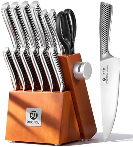 imarku 14-Piece Japanese Gyutou Stainless Steel Kitchen Knife Set