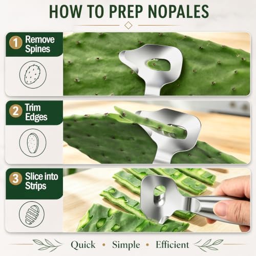 2 Pack Cactus Peeler, Nopales Prep Tool & Noodle Shaver