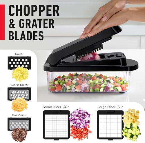 MUELLER HOME Pro-Series 10-in-1, 8 Vegetable Chopper & Mandoline Slicer