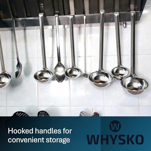 4-Pack Stainless Steel Soup Ladles, Rustproof Heat Resistant Serving Spoons