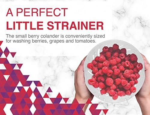Arrow Berry Bowl & Berry Colander Set - Fruit Strainer Container with Lid - Rinse, Store & Serve - Dishwasher Safe, BPA Free - 1 Quart, Assorted Colors (Red or Green) - Made in USA