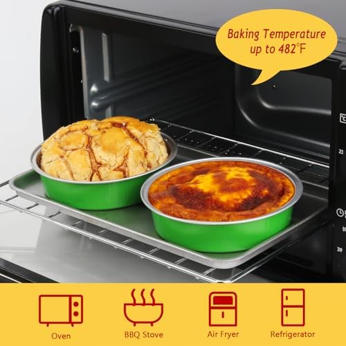 LNYZQUS 8oz Mini Pie Tins with Lids 50 Pack, 4 Inch Individual Cake Pans