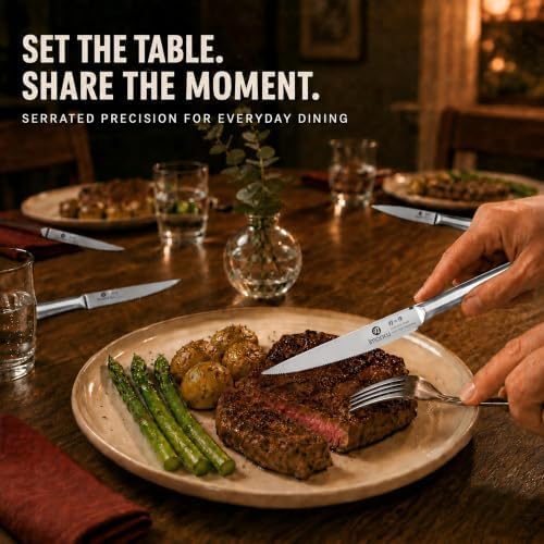imarku 16PCS High Carbon Stainless Steel Knife Set, Sharp & Durable